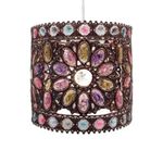 HOMION Easy Fit Antique Moroccan Tilly Design Chandelier Chic Ceiling Light Pendant Shade Crystal Droplet Fitting Decorations Gem Moroccan Style Fitting, Plastic/Metal