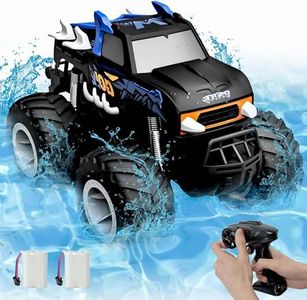 RC Cars 1:16 Scale Remote Control Car for Kids 6 7 8, RC Monster Truck RC Water Proof Crawler All Terrain 360° Flips Amphibious Vehicle with 2 Rechargeable Batteries Racing Hobby Car Toys for Boy