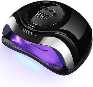 168W Nageltrockner Lampe,Aokyom UV LED Lampe für Nägel Nagellampe mit 10/30/60/99s Timer LCD Anzeige und Smart Sensor für Finger/Zehennagel und für Alle Gel Nagellack,Gelnägel,Shellac Schwarzes Silber