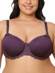 Triumph International Women's Padded | Underwire | Modern Finesse 34C Plum Purple | Polyester Full-Coverage Spacer Cup Bra | Pack of 1