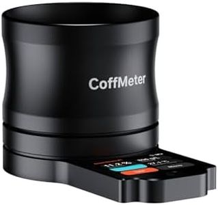 Coffee Moisture Tester for Moisture Content, Density, Sample Temperature, Patented Bean Distributor, HD Touchscreen, Portable, Real-Time Accuracy, for Professional Roasters & Coffee Enthusiasts