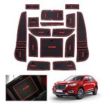 GAFAT MG HS/EHS EV/HS Plug-in Hybrid 2018-2023 2024 Non-Slip Mats, MG HS 2022 Rubber Mats, Centre Console Mats, Storage Box Mats, Door Seam Mats (Red)