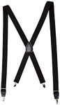 Dockers Men's Solid Suspenders, Black, One Size