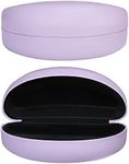 molshine Hard Shell Sunglasses Case,Classic Large Glasses Case for Sunglass,Eyeglasses with Cleaning Cloth,Pouch, Lavender