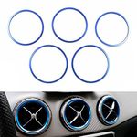 PolarLander 5 Pcs/Set Outside Air Condition Air Vent Outlet Ring Cover Trim Decoration Blue