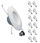 Philips LED Flicker-Free 5"/6" Dimmable Recessed Downlight, 1000 Lumen, Daylight (5000K), 11.5W=75W, E26 Base, 12-Pack