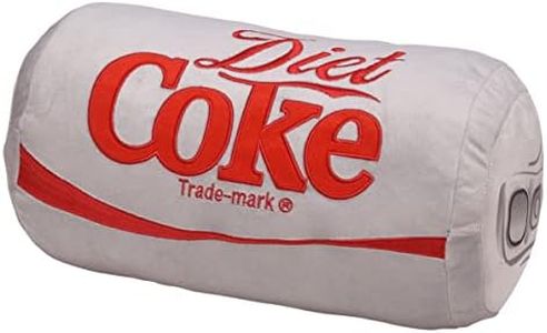 Coca Cola Diet Coke Can Classic Gray Embroidered Plush Throw Pillow, 13 in