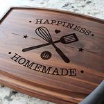 Personalized Cutting Board, Custom Housewarming, Anniversary or Birthday Gift Idea, Wood Engraved Charcuterie, for Friends and Family, Chef's Kitchen Design 084