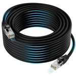 Cat5e Outdoor 1000 MBPS 50 Meter High Speed RJ45 Ethernet Patch Cable LAN Cable Internet Network Computer Cable Cord High Speed Gigabit Category 5 Wires for Modem, Router, Camera, LAN ADSL