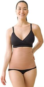 Ingrid & Isabel Basics Afterband - Postpartum Belly Band and Post Surgery Compression Abdominal Support Band - Mocha (M/L)