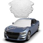 EcoNour Car Windshield Snow Cover - Ice Windshield Cover with 4 Layers Thickness, Snow Protection Cover, Easy to Use, [Universal Fit] for Cars,SUV,Sedan,Hatchback - Medium
