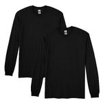 Gildan Adult DryBlend Long Sleeve T-Shirt, Style G8400, 2-Pack, Black, X-Large