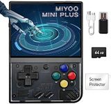 Pridcier Miyoo Mini Plus Retro Handheld Game Console,Retro Emulator Console for Adults and Children,3.5/'' IPS Screen,64GB TF Card 10,000+ Games,Portable Rechargeable Open Source,Support WiFi (Black)