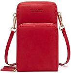 myfriday Small Crossbody Cell Phone Purse for Women, Mini Messenger Shoulder Handbag Wallet with Credit Card Slots