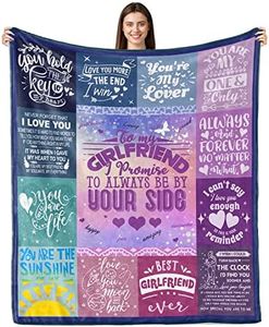 Couverture « To My Girlfriend », cadeau d'anniversaire pour petite amie, cadeau romantique pour elle, cadeau d'anniversaire pour elle, couverture douce pour lit, canapé, 152,4 x 127 cm