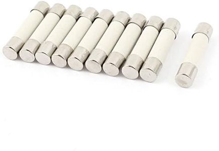 sourcing map 10 Pcs AC 250V 15A 6x30mm Coup Rapide Cylindrique Céramique Tube Fusibles