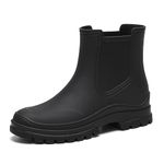 Pearleaf Womens Wellington Rain Boots Outdoor Garden Wellies Boots Ankle Waterproof Shoes Black UK 6.5