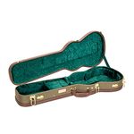 Crossrock Hard-Shell Wood Case for Concert Ukuleles, Sponge Lining, Metal Feet, Storage Space, Deluxe Backpack Style, Vintage Green (CRW700CUGN)