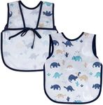 BapronBaby Desert Dinos Bapron - No Neck Tie Safer Bib for Baby & Toddler - Soft Waterproof Stain Resistant - Machine Washable - Sz Baby/Toddler 6m-3T
