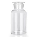 Kestun 2500ml Lab Borosilicate Glass Reagent Bottle,Wide Mouth Clear Glass Storage Bottle with Ground Stopper，Decorative Bottles/Vase…