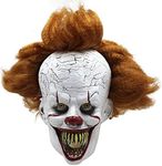 Halloween Mask IT Pennywise for Adults Clown Scary Costume Cosplay Party (mouth-openning)