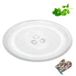 Microwave Glass Plate 12-1/2", Microwave Turntable Tray Glass Plate Replacement, Compatible Magic Chef, LG, Samsung, Kenmore, Hotpoint, and GE