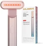 Solawave 4-in-1 Skinware Wand - Upgraded Radiant Renewal with Facial Massager, Red Light, Galvanic Current, and Therapeutic Warmth Anti-Aging Beauty Device (Blue/Pink Ombre)