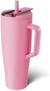 BrüMate Era Flip 40oz Tumbler with 100% Leakproof Covered Straw Lid | Hygienic Covered Straw | Insulated Stainless Steel Water Bottle with Handle | Cup Holder Friendly | BPA-Free (Primrose)