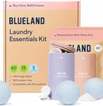 BLUELAND Laundry Essentials Kit, Spring Bloom - Plastic-Free Laundry Detergent Tablets, Oxi Booster, and Reuseable Natural Wool Dryer Balls