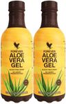 Forever Aloe Vera Gel (Plain) - Pure Inner Leaf Aloe Vera Juice - 99.7% Aloe Content - Preservative-Free - 33.8 fl oz (Pack of 2)