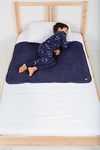 PeapodMats® Bedwetting & Incontinence Waterproof Bed Mat - Reusable Underpad. Secure Placement & Breathable. Washable. Enviro Friendly 3x3 (Navy Blue) Mattress Protector & Pee Pad for Kids & Adults