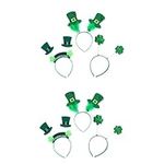 Beavorty 6 Pcs Hair Accessories St Paddy Day Green Costume False Teeth Circle Keyring Head Button Make up