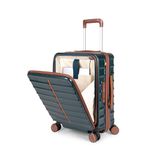 Assembly Odyssey Pro 20-inch Lightweight Cabin Luggage with Laptop Compartment, 3 Packing Organizers & Dust Cover | 45L | Green