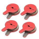 Bike Disc Brake Pads, Bicycle Resin Oil Brakes Pad Semi Metal Smooth Braking Low Noise Replacement Bicycle Pads Kit Cycling Mute 026 Accessory Set for BOL BB8 Mountain Electric Scooters Bikes 4 Pairs