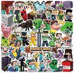 jixiejumo Minecraf_t Stickers 100 Pcs, Funny Video Game Vinyl Decal Merch, Waterproof Sticker Pack for Phone, Cup, Water Bottle, Laptop, Gifts