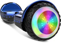 Gyrocopters PRO 6.0 All Terrain Hoverboard 6.5" LED Wheels & Bright Lights, UL 2272 Safety Certified | Speed upto 15km, 250W Powerful Motor, Long Battery Life, No Fall Technology, Bluetooth Speaker (Blue)