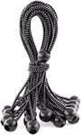 Kotap BB-11B Ball Bungee Cord, Heavy-Duty & Versatile, Indoor & Outdoor, Tarp Tie-Down, Organize & Secure, 11 Inch, Black, 25 Pack