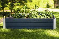 Vita Urbana 4'x4'x11 Vinyl Garden Bed, Slate Grey, VT17600