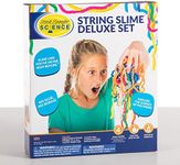 Steve Spangler Science String Slime Deluxe Kit, Includes Pink, Blue, Yellow & Clear (3.4 oz. Each) – DIY Slime Science Experiment Kit for Kids, Learn/Teach Science of Polymers, Exciting STEM Activity