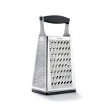 Cuisipro 746850 4-Sided Box Grater with Bonus Ginger Grater, Silver, Regular