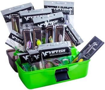 Vipfish Fishing Tackle Box Kit with Crankbaits, Frogs, Swimbaits, Spinnerbaits, Hooks, Weights, Beads, Plier – 303PCS Freshwater Fishing Lure Set for Bass Trout Walleye
