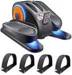 ESL Under Desk Elliptical - Portable Leg Exerciser for Seniors, Compact Seated Elliptical with Remote Control, Electric Elliptical Trainers with 4pcs Pedal Straps for Safety