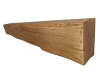 Chorley Oak Rustic Mantel Beam | Farmhouse Style Floating Mantle Fireplace Shelf (Medium Oak, 90cm)