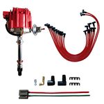 MAS Performance HEI Distributor with Red Cap and Wiring Kit including 65K Coil Compatible with Chevy 305-454 Chevrolet C10 GMC SBC BBC 350-400 4.3L 5.0L 5.7L 6.6L 7.4L