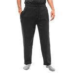 GA COMMUNICATIONS Mens Jogging Sweat Pants Brushed Fleece Elasticated Waist Bottoms Gym Trousers[Black,XL]