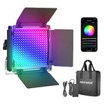 NEEWER 660 PRO RGB Led Video Light with APP Control/Barn Door/U Bracket, 360° Full Color, CRI 97+, 50W Panel Studio Light for Gaming Live Streaming YouTube Webex Recording Filming Photography