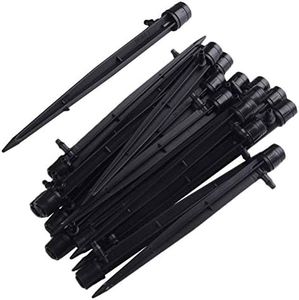 AKOAK 25/50 Pcs 360 Degree Adjustable Water Flow Irrigation Drippers on Stake Emitter Drip System,Model, Home & Garden Store for 4mm /7mm Tube（25pc）