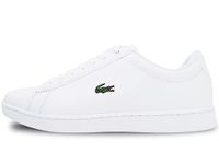 Lacoste Womens Hydez Leather Sneakers, White/Gold, 9