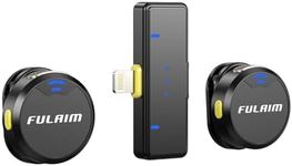 FULAIM Wireless Lavalier Microphone for iPhone iPad, Small Microphone Wireless with Noise Cancellation Clip on Microphone for Interview Live Streaming Vlog YouTube TikTok