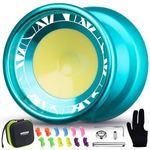 MAGICYOYO Professional Yoyo V11 with Finger Spin, Unresponsive Yoyo Trick Yoyo for Adults, Responsive Yoyo for Kids Beginners, Magic Yoyo with Yoyo Bearing + 12 Yoyo Strings + Yoyo Case + Yo Yo Glove